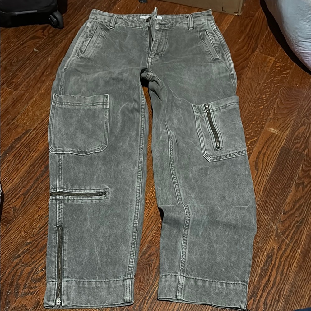 High Waisted Cargo Jeans